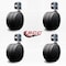 Service Caster 4'' Extra Large Heavy Duty Twin Wheel Caster Corner Mounting Bracket , 4PK SCC-UHGR02S100-NYS-716-4-CB90-4 - alternate 2